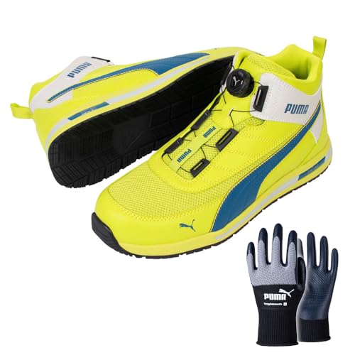 プーマ] 安全靴 スイッチバック イエロー ディスク ミッドカット 25.5